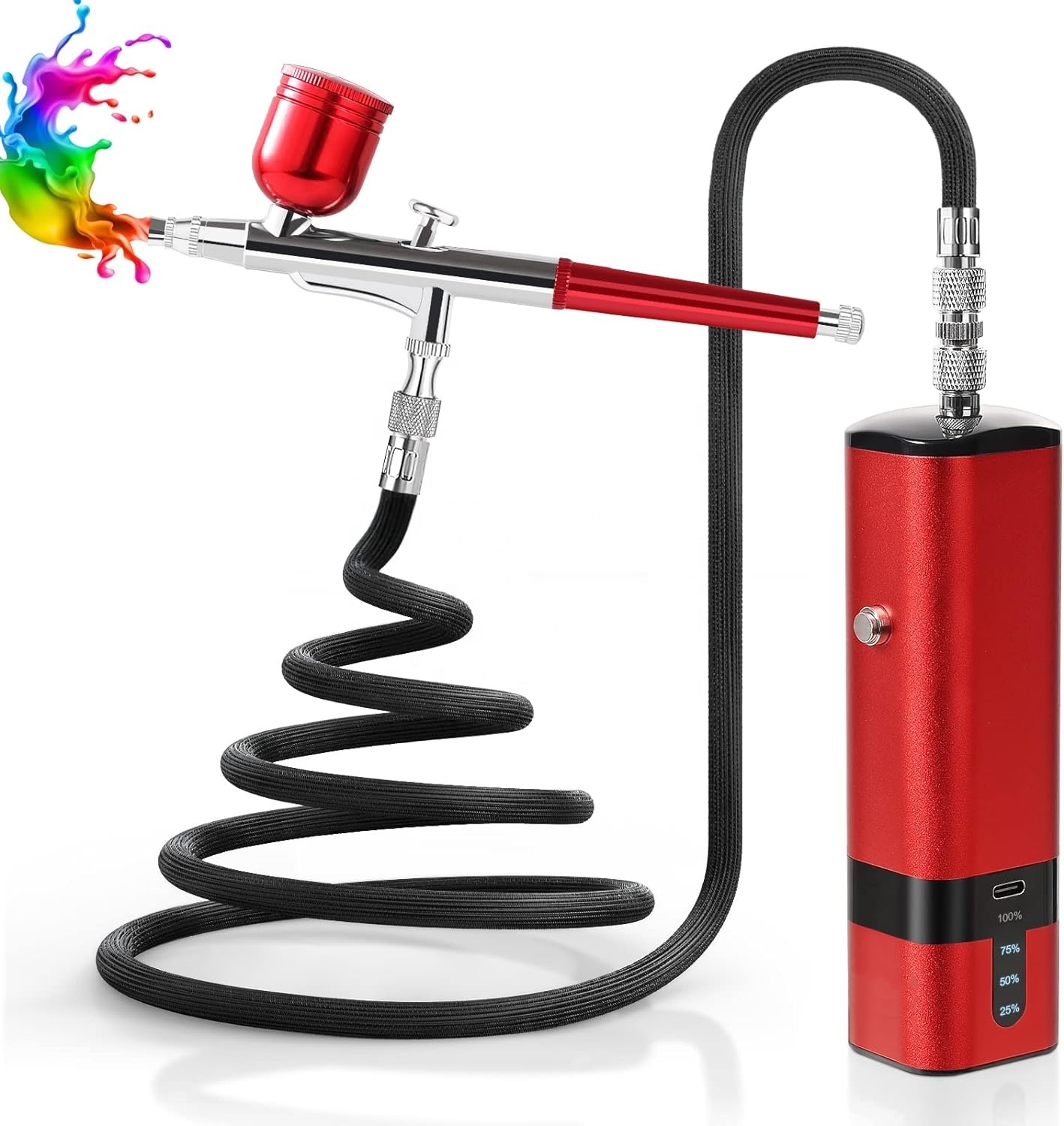 Airbrush Kit With Mini Compressor - Kit d'aérographe avec compresseur, aérographe miniature