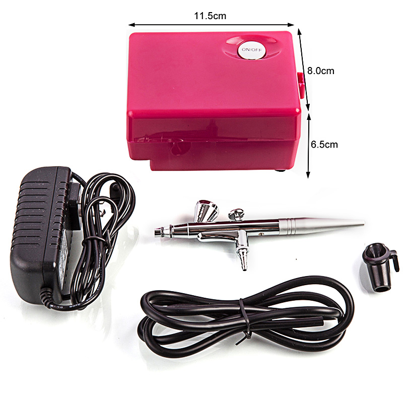 Airbrush Kit With Mini Compressor - Pulvérisateur Portable BT16, maquillage pour gâteaux,