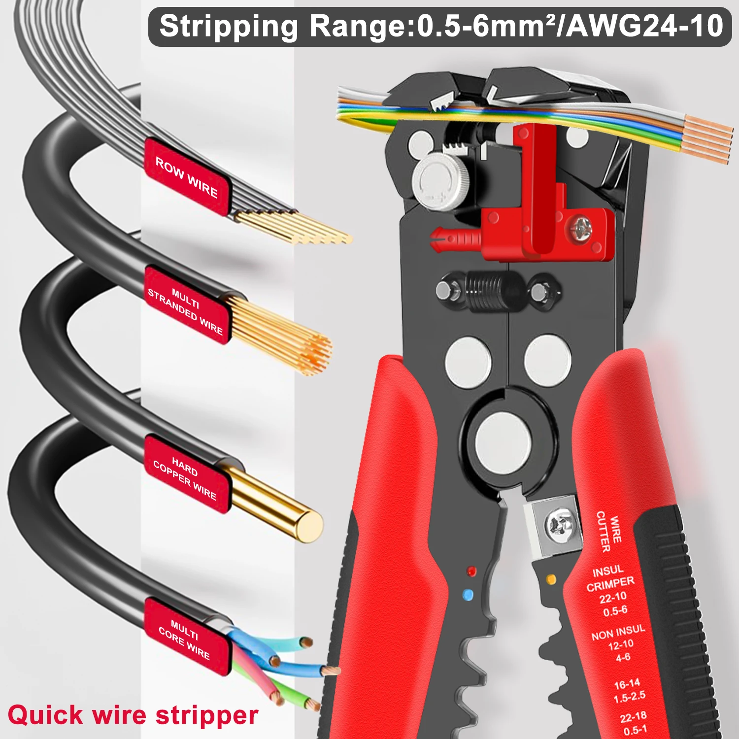 Automatic Wire Stripper Cutter - Pince à dénuder auto-ajustable HS-D1, pince