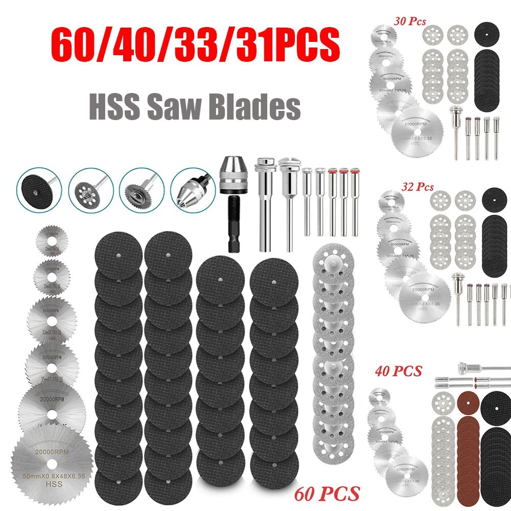 Jeu de 60/40/32/30/12/7/6 disq - Cordless Rotary Tool Kit Accessories avis et prix