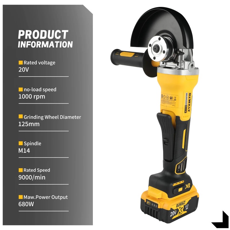 Meuleuse d'angle Dewalt 125 mm - Brushless Angle Grinder Battery Powered avis et prix