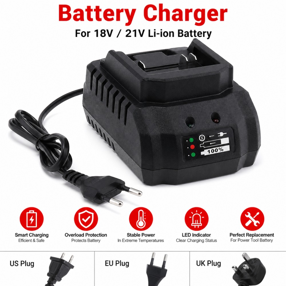 Chargeur de batterie 18V 21V c - Brushless Cordless Electric Drill 18V avis et prix