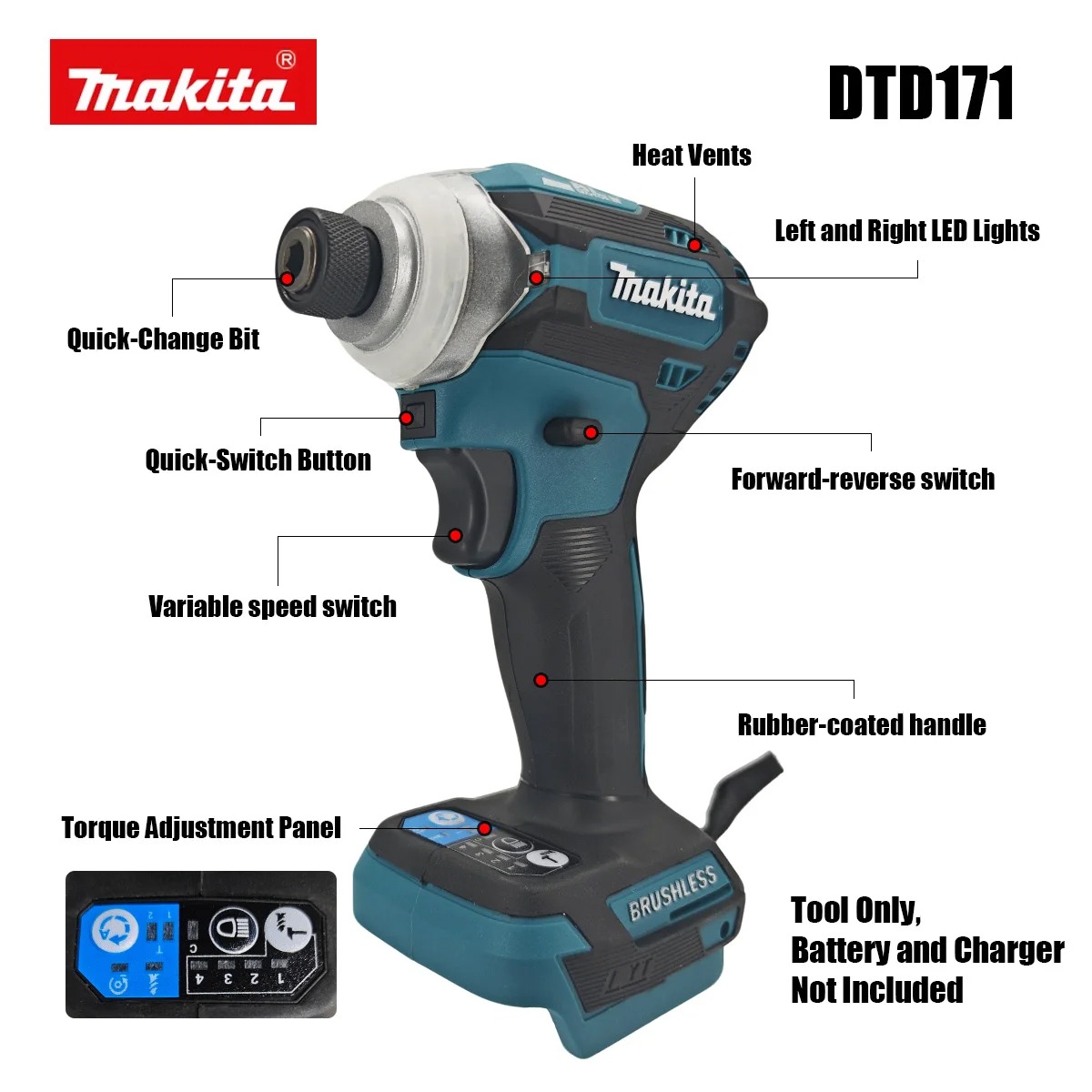 Makita DTD171 Perceuse-visseus - Brushless Cordless Electric Drill 18V avis et prix