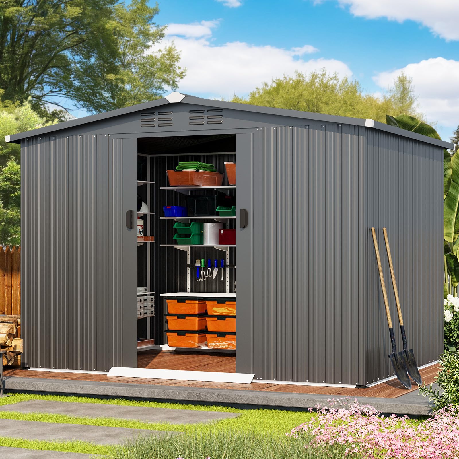 Abri de rangement extérieur en - Garden Tools avis et prix